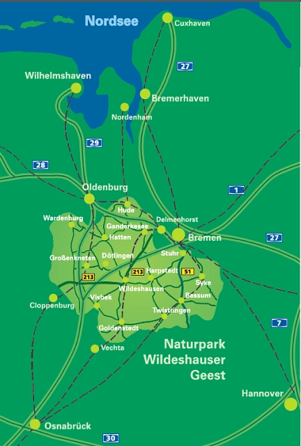 Karte Naturpark Wildeshauser Geest © Gemeinde Dötlingen
