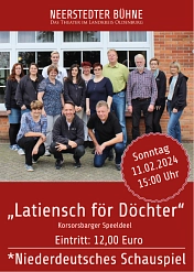 Plakat Latiensch för Döchter © Neerstedter Bühne